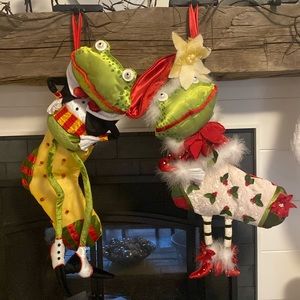 Department 56 Krinkles Patience Brewster Mr and Mrs Frog Christmas Stockings